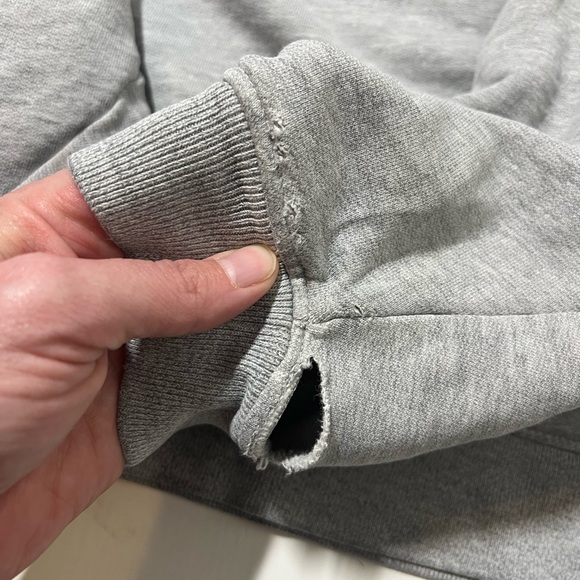 Agolde Gray Crew Neck Sweater Classic Fine Knit - Picture 8 of 10